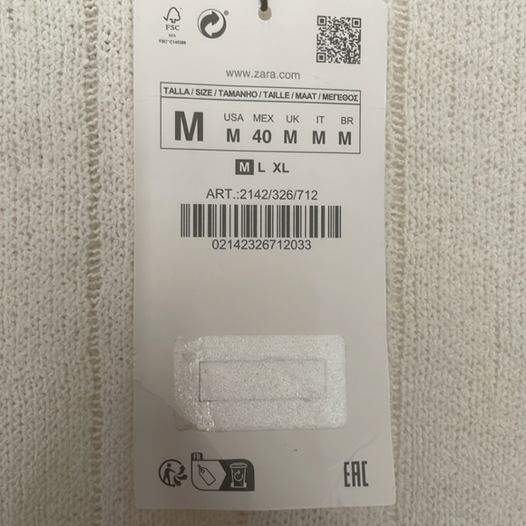 Brand new Zara polo women’s shirt size M beige - Picture 3 of 5